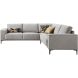 Hoekbank rechts Calira grijs basic comfort