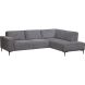 Hoekbank rechts Almsta grijs basic comfort