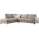 Hoekbank links Totham taupe microleder excellent comfort