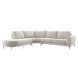 Hoekbank links Flandria koudschuim en polyether beige