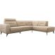 Hoekbank rechts Hazima HR-koudschuim beige met relaxfunctie