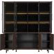 Vitrinekast Tenino 200x183x45 cm bruin