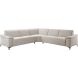 Hoekbank Aveiro beige + pocket en HR-schuim zitting