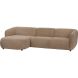 Hoekbank links Harper bruin basic comfort