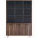 Vitrinekast Tenino 200x140x45 cm bruin