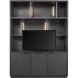 TV-wandkast Verdio 212x159x050 cm zwart