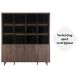 Vitrinekast Tenino 200x183x45 cm bruin