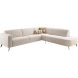 Hoekbank Micco beige + HR-schuim zitting