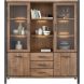 Vitrinekast Mantera 200x180x48 cm donkerbruin