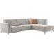 Hoekbank rechts Solvay grijs basic comfort