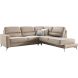 Hoekbank rechts Mirtho microleder taupe excellent comfort