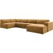 Hoekbank rechts Romont polyether bruin