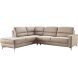 Hoekbank links Mirtho microleder taupe excellent comfort