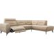 Hoekbank rechts Hazima beige met relaxfunctie
