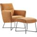 Fauteuil Varne geel + voetenbank
