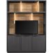 TV-wandkast Verdio 212x159x050 cm zwart