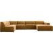 Hoekbank rechts Romont polyether bruin