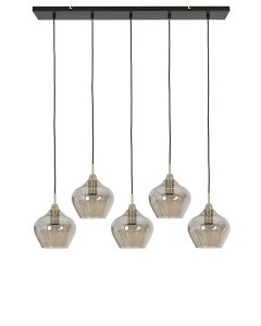 Hanglamp Winfield mat zwart smoke