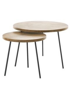 Bijzettafelset Zena old teak