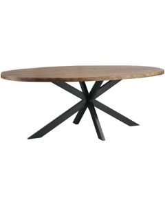 Ovale eettafel met spinpoot 215x110 Indusy-Calde