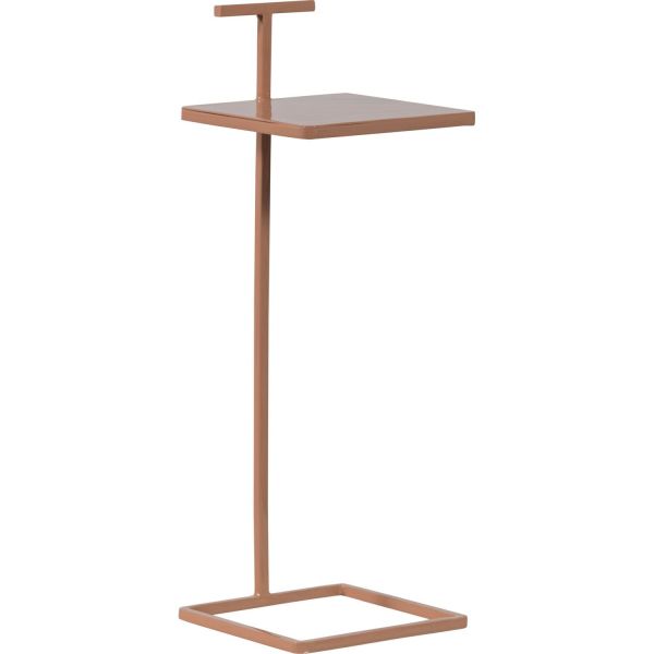 Bijzettafel Drenia roze 22 cm vierkant