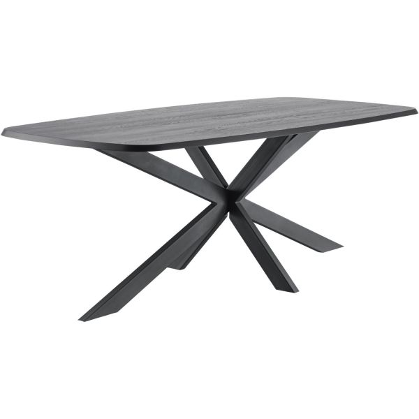 Eettafel Walden zwart eikenhout 220x110 cm Deens ovaal