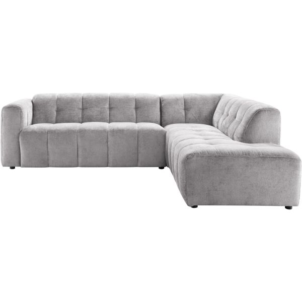 Hoekbank rechts Vizela grijs basic comfort