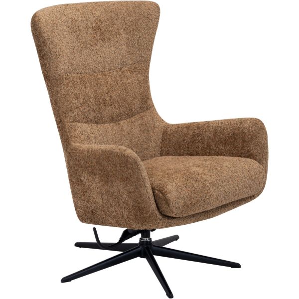 Draaifauteuil Alora bouclé bruin