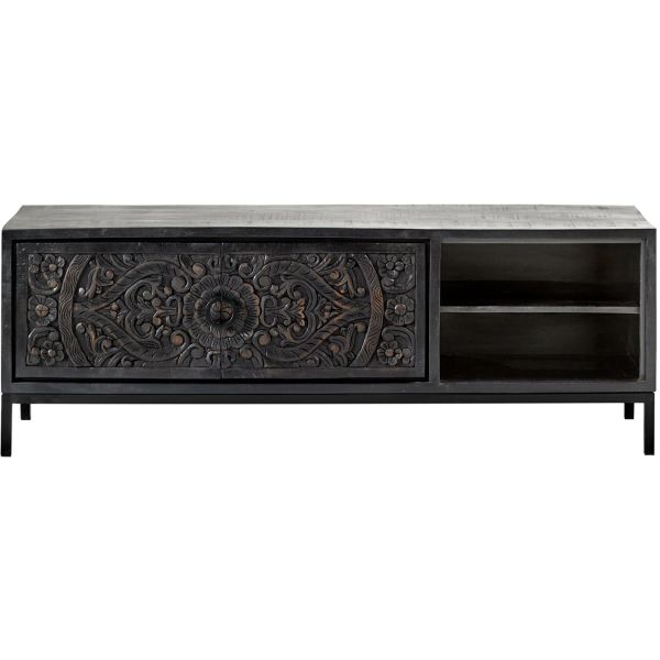 TV-meubel Montclair zwart 160 cm