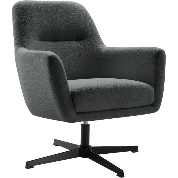 Draaifauteuil Tarkio bouclé donkergrijs