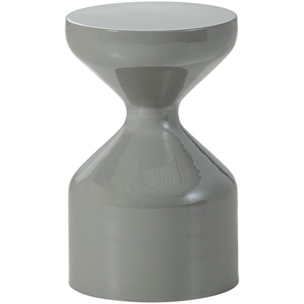 Bijzettafel Cinisi lichtgrijs 30 cm rond