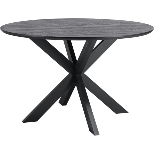 Eettafel Walden zwart eikenhout 130 cm  rond