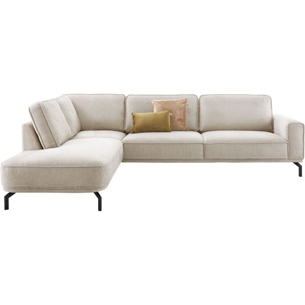 Hoekbank links Loretio beige premium comfort