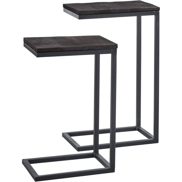 Bijzettafelset Northwood zwart 27 en 28 cm rechthoekig