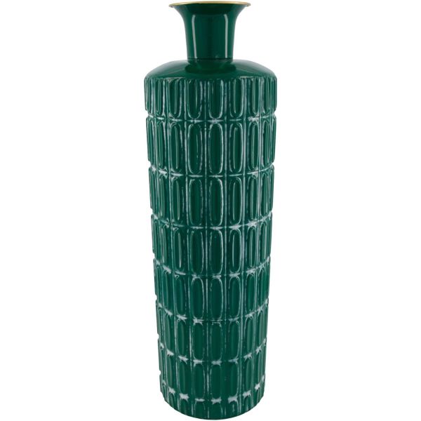 Vaas Badula met figuurtjes donkergroen