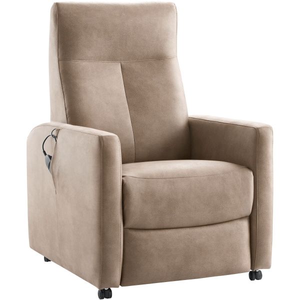 Sta-op stoel Novie 2-motorig medium microleder taupe