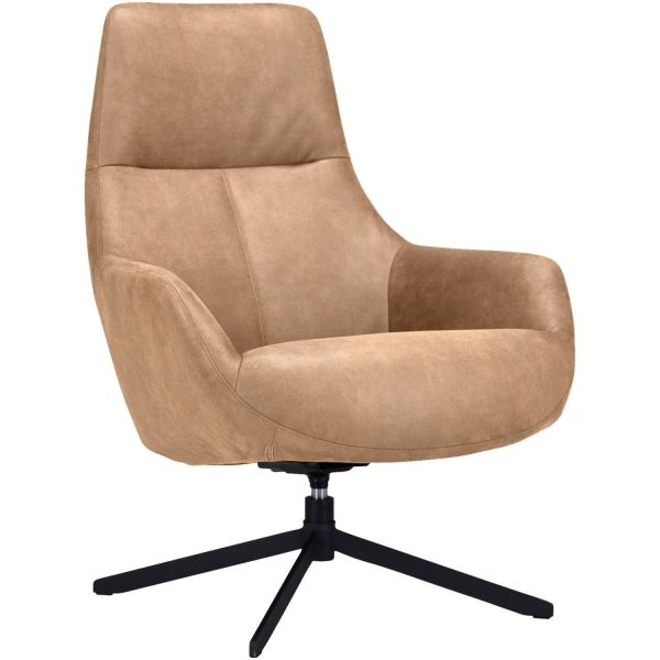 Draaifauteuil Kenmare microleder lichtbruin