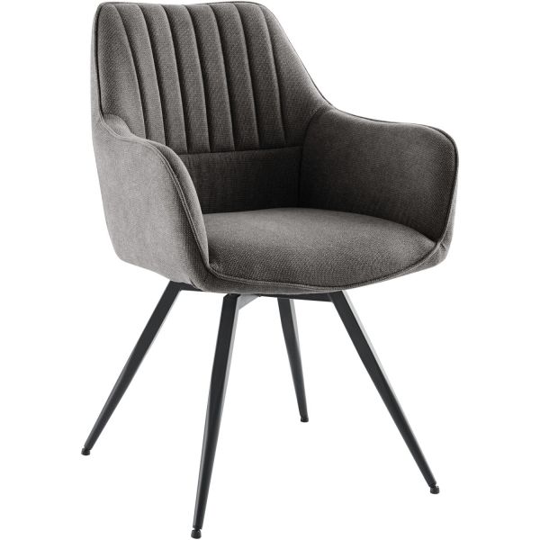 Eetkamerstoel Tiptoni draaibaar antraciet