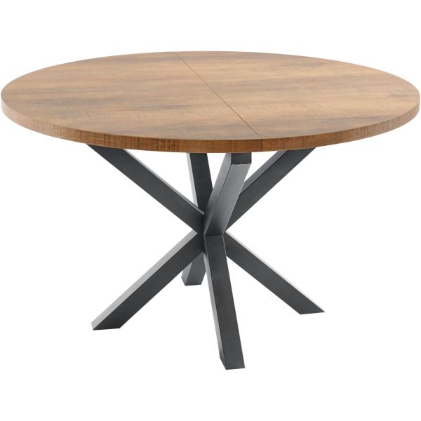 Uitschuifbare eettafel Caltana 130/170 cm rond lichtbruin