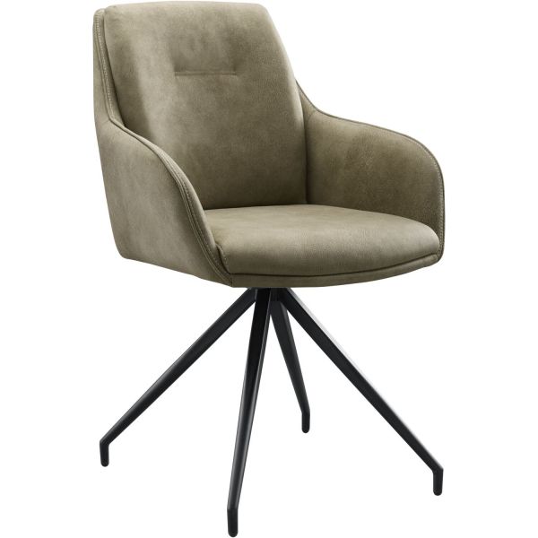 Eetkamerstoel Fendam draaibaar groen