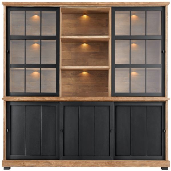 Vitrinekast Ladonia 210x209x50 cm