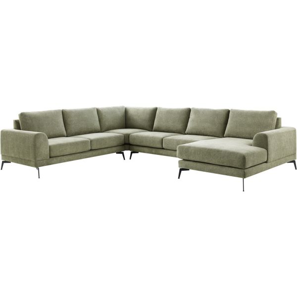 Hoekbank links Flandria groen basic comfort