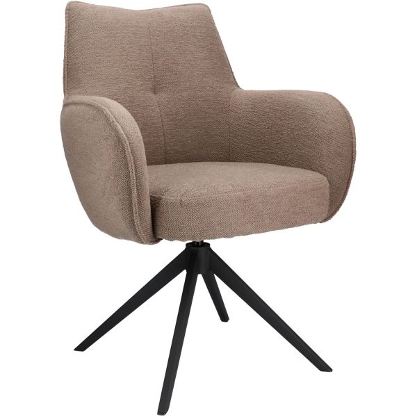 Eetkamerstoel Derio draaibaar taupe