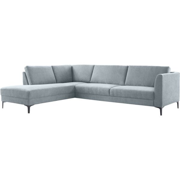 Hoekbank links Gulnare lichtgrijs premium comfort