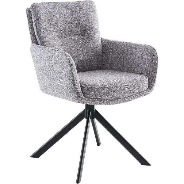 Eetkamerstoel Upland draaibaar grijs
