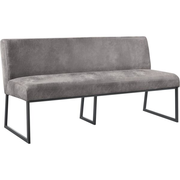 Eetkamerbank Thurso 170 cm microleder grijs