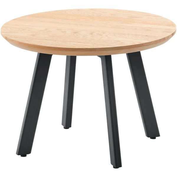 Bijzettafel Widnes eikenhout 50 cm rond