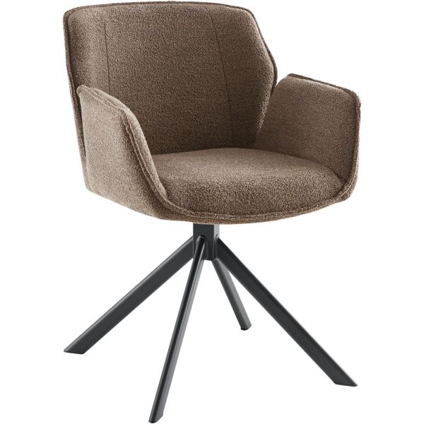 Eetkamerstoel Wadlo draaibaar bruin