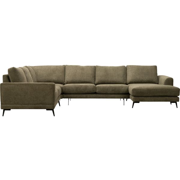 Hoekbank links Flandria donkergroen supreme comfort