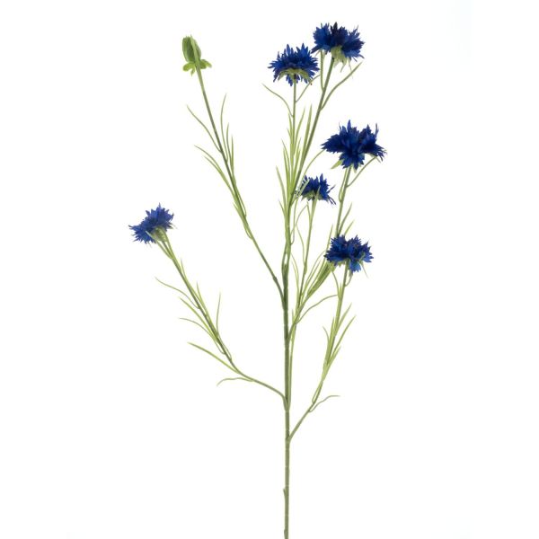Kunstbloem Dorzano korenbloem 90 cm blauw